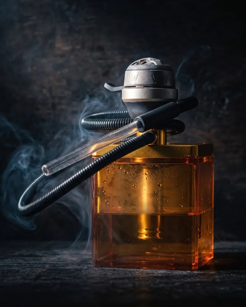 Amber cube hookah